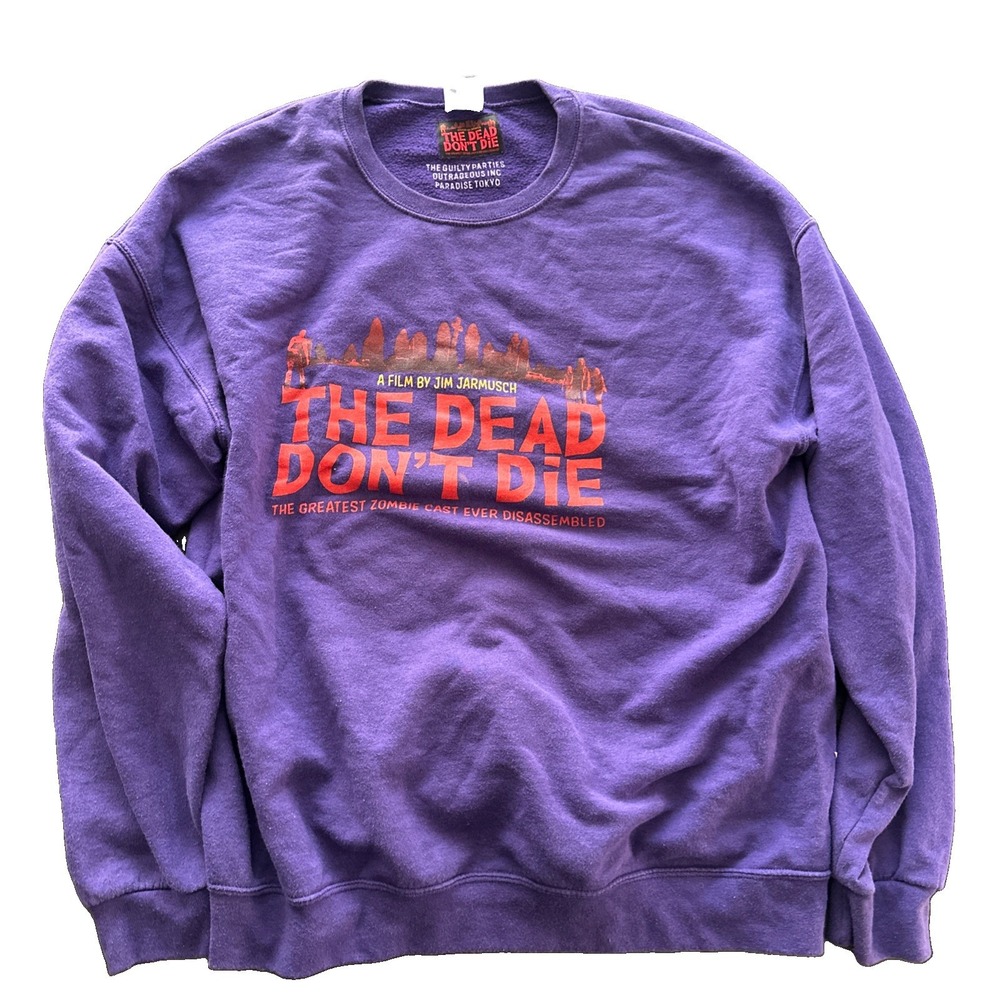 Wacko Maria x Jim Jarmusch The Dead Don't Die Purple Crewneck Sweatshirt Sz XL